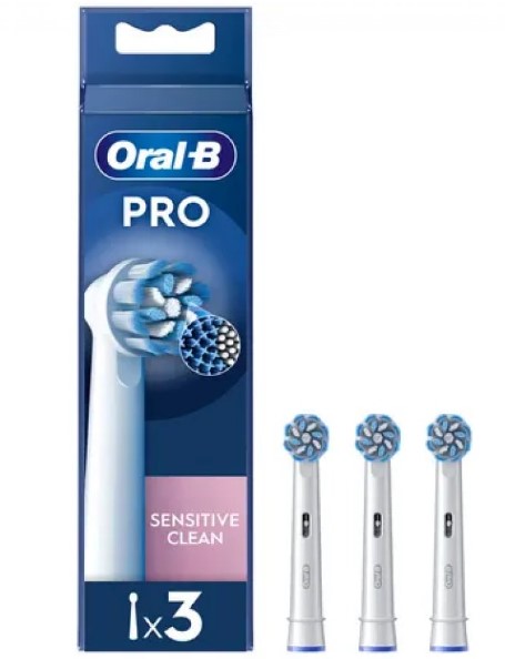 ORAL-B POWER REFILL EB60-3 SENSITIVE CLEAN 3 PEZZI - maxifarmacia.it